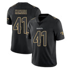 NO.Saints #41 Alvin Kamara Player Black Impact Limited Home Game Gdoa Stitched Jerseys