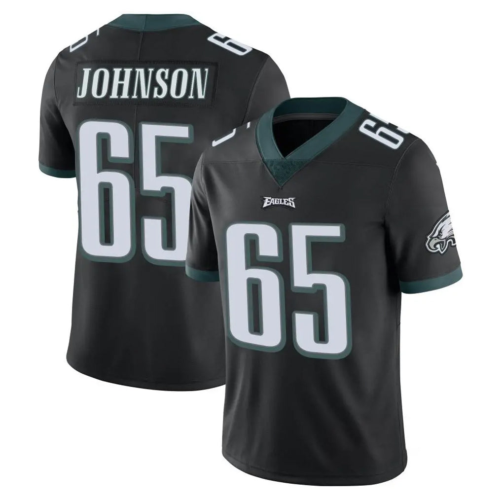 P.Eagles #65 Lane Johnson Player Black Limited Vapor Untouchable Home Game Gdoa Stitched Jerseys