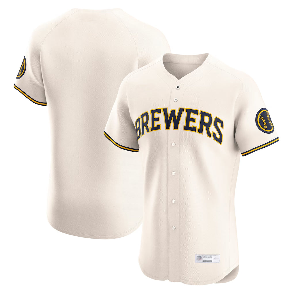 M.Brewers ## Brewers Blank Player Cream Home Limited Elite Fdoa Stitched Jerseys