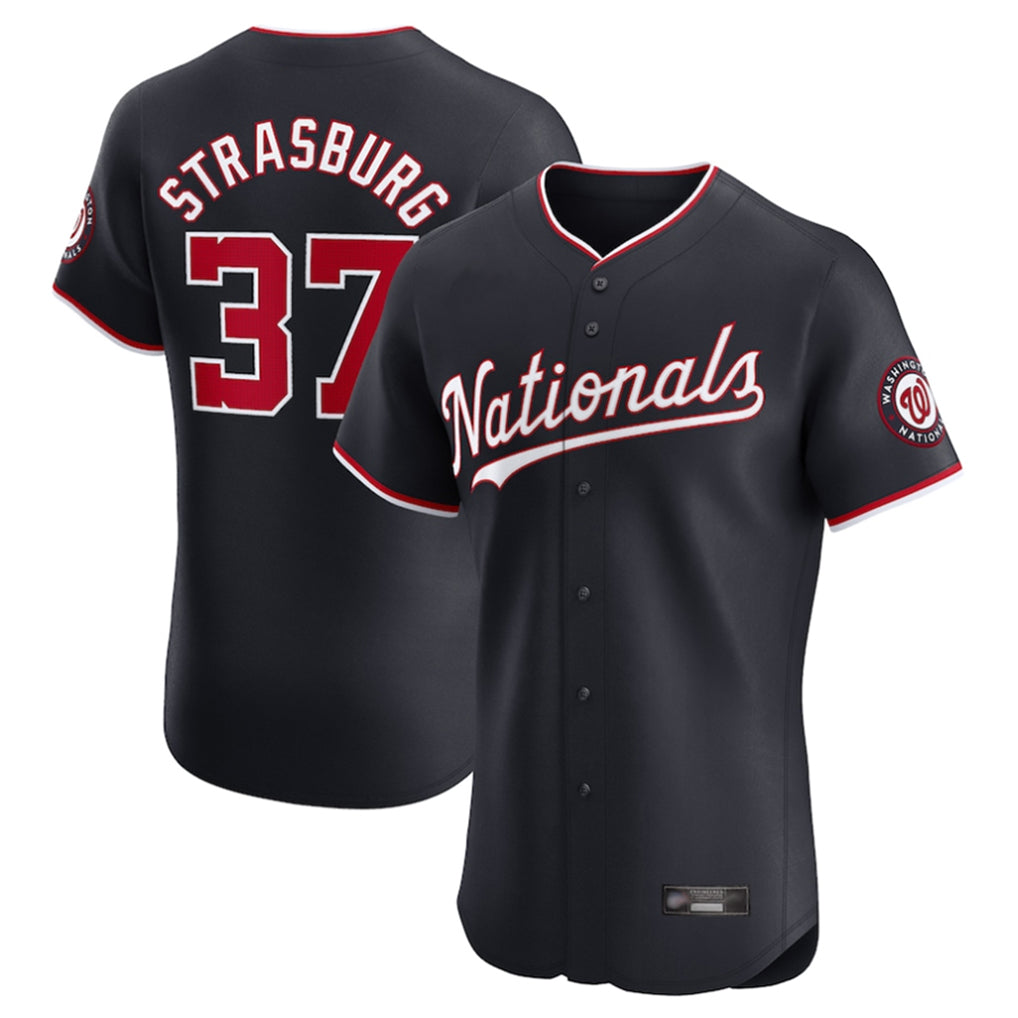 W.Nationals #37 Stephen Strasburg Player Navy Elite Fdoa Stitched Jerseys