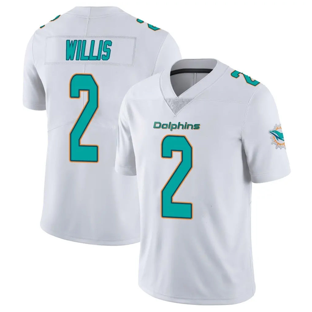 M.Dolphins #2 Malik Willis Player White Limited Vapor Untouchable Home Game Gdoa Stitched Jerseys