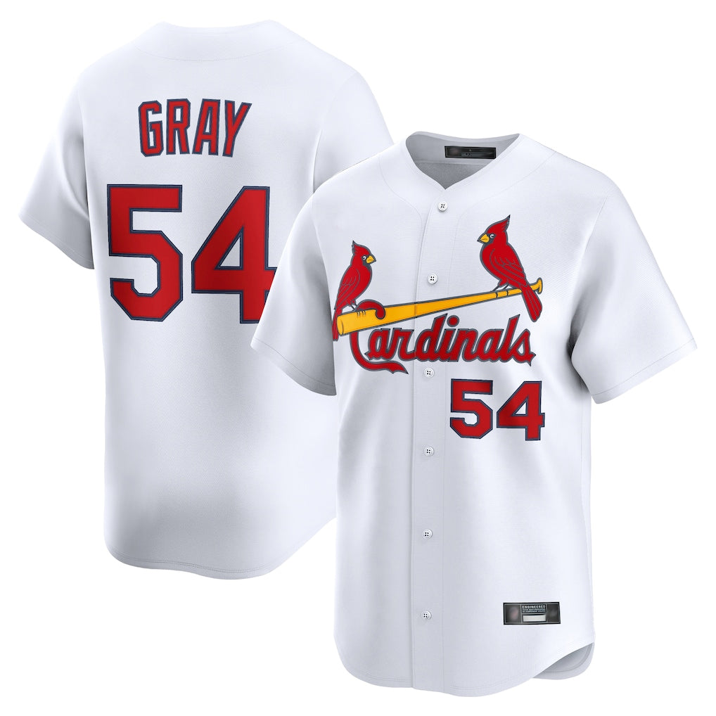 St. Louis Cardinals #54 Sonny Gray Player White Home Limited Fdoa Stitched Jerseys