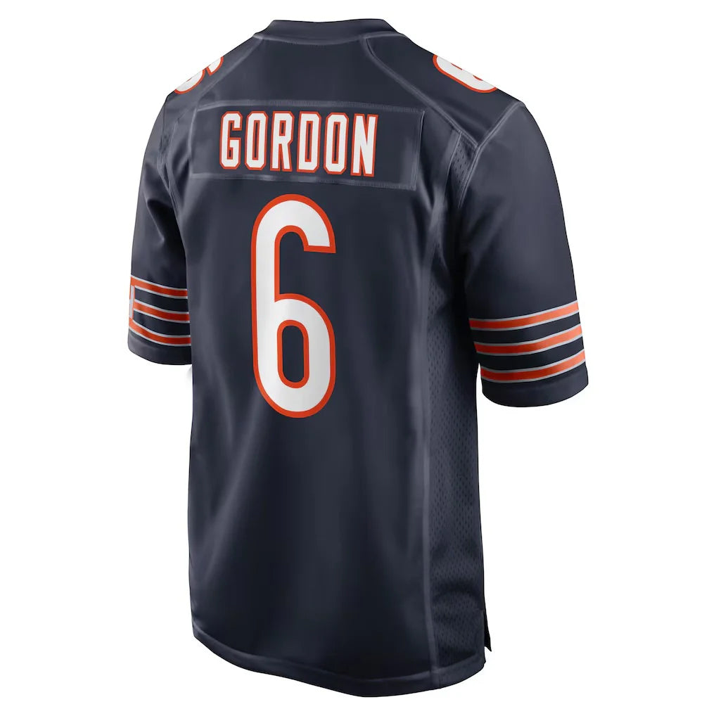C.Bears #6 Kyler Gordon Player Navy Home Game Gdoa Stitched Jerseys