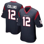 H.Texans #12 Nico Collins Player Navy Home Game Gdoa Stitched Jerseys