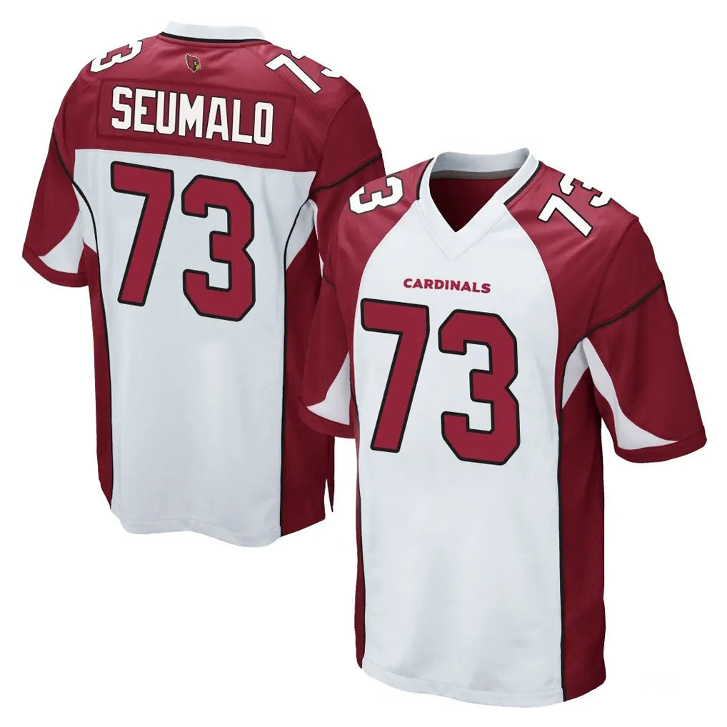 A.Cardinals #73 Isaac Seumalo Player White Cardinal Home Game Gdoa Stitched Jerseys