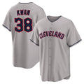 C.Guardians #38 Steven Kwan Player Gray Game Home Gdoa Stitched Jerseys