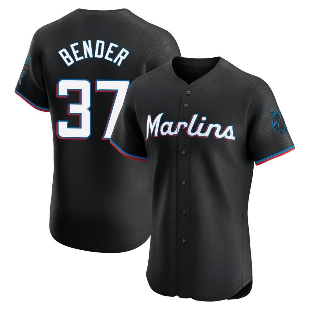 M.Marlins #37 Anthony Bender Player Black Vapor Home Limited Elite Fdoa Stitched Jerseys