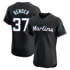 M.Marlins #37 Anthony Bender Player Black Vapor Home Limited Elite Fdoa Stitched Jerseys
