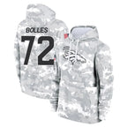 D.Broncos #72 Garett Bolles Player Arctic Camo Salute to Service Hoodies Limited Game Gdoa Stitched Jerseys