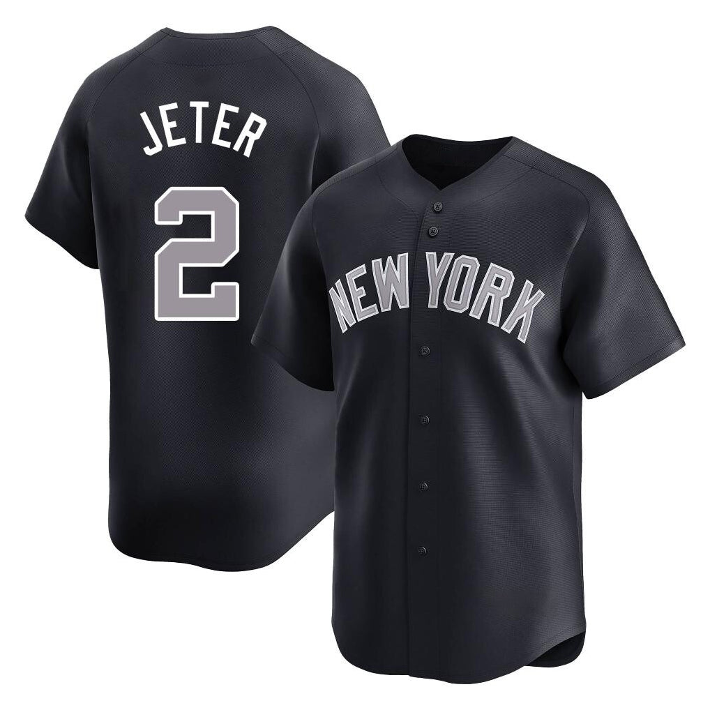 NY.Yankees #2 Derek Jeter Player Navy Limited Game Fdoa Stitched Jerseys