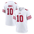 SF.49ers #10 Mac Jones Player White Game Home Gdoa Stitched Jerseys