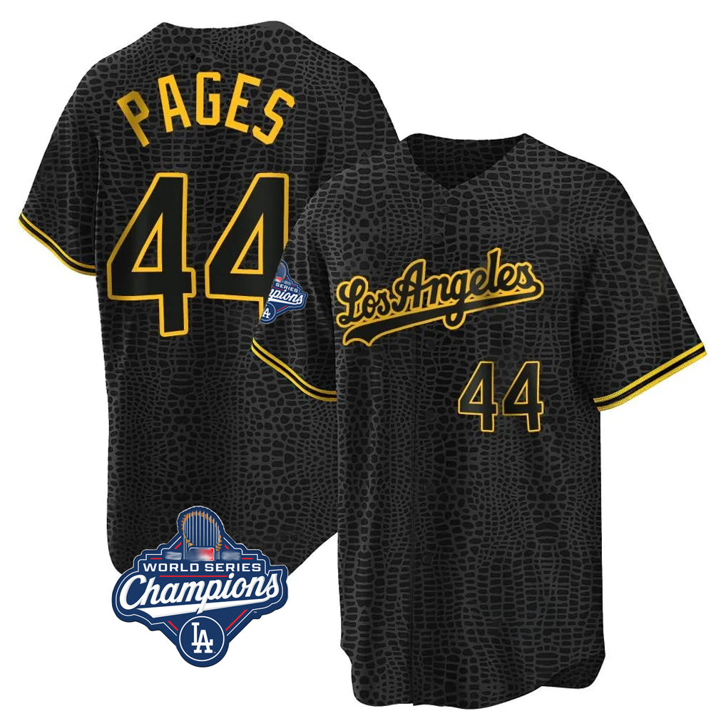LA.Dodgers #44 Andy Pages Player Black Gold World Series Meet Limited Home Fdoa Stitched Jerseys