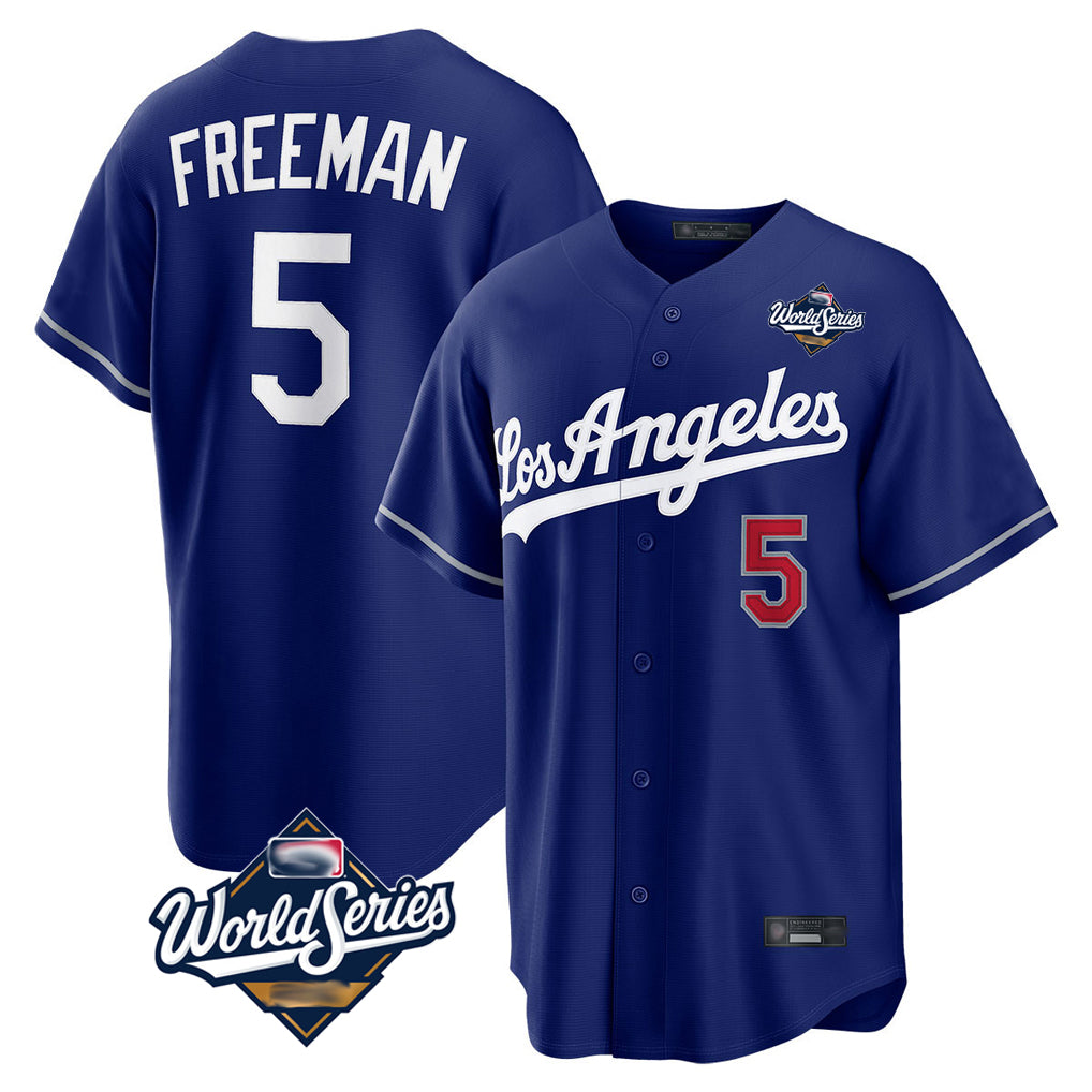 LA.Dodgers #5 Freddie Freeman Player Royal World Series Game Home Fdoa Stitched Jerseys