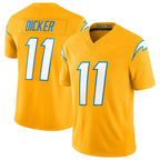 LA.Chargers #11 Cameron Dicker Player Gold Limited Vapor F.U.S.E. Home Game Gdoa Stitched Jerseys