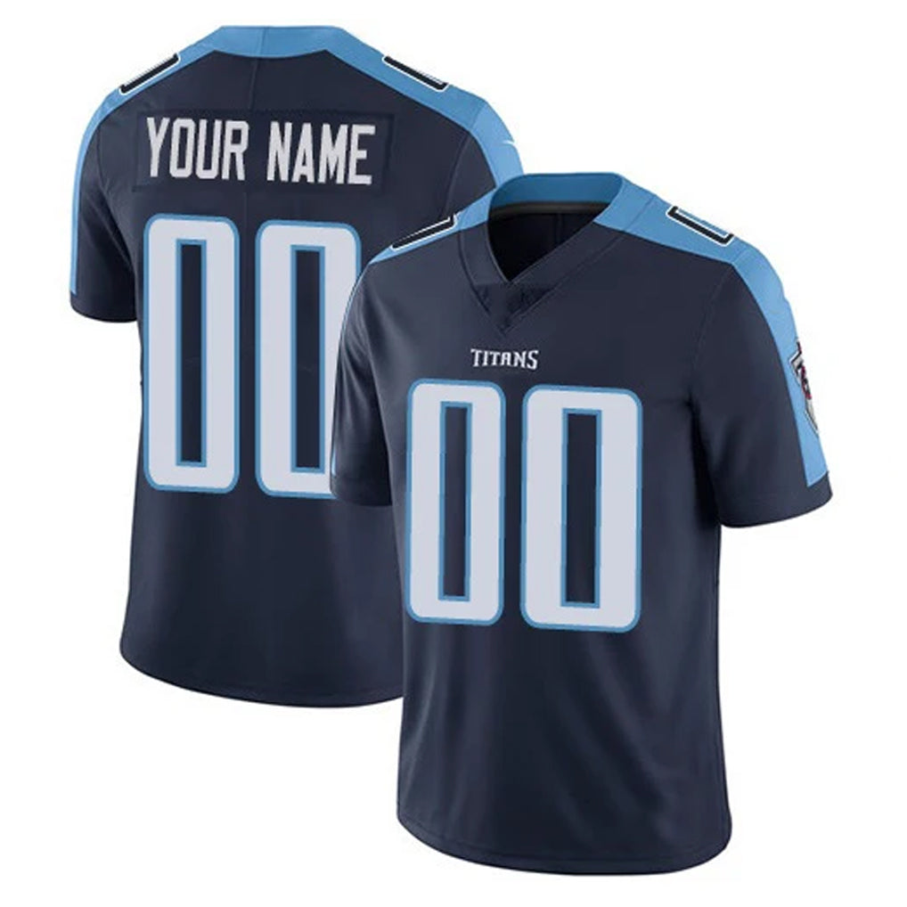 Custom T.Titans Navy Limited Vapor Home Game Any Name & Numbers Gdoa Stitched Jerseys