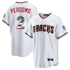 A.Diamondbacks #2 Geraldo Perdomo Player White USA 250 Fourth of July Home Game Gdoa250Ys Stitched Jerseys