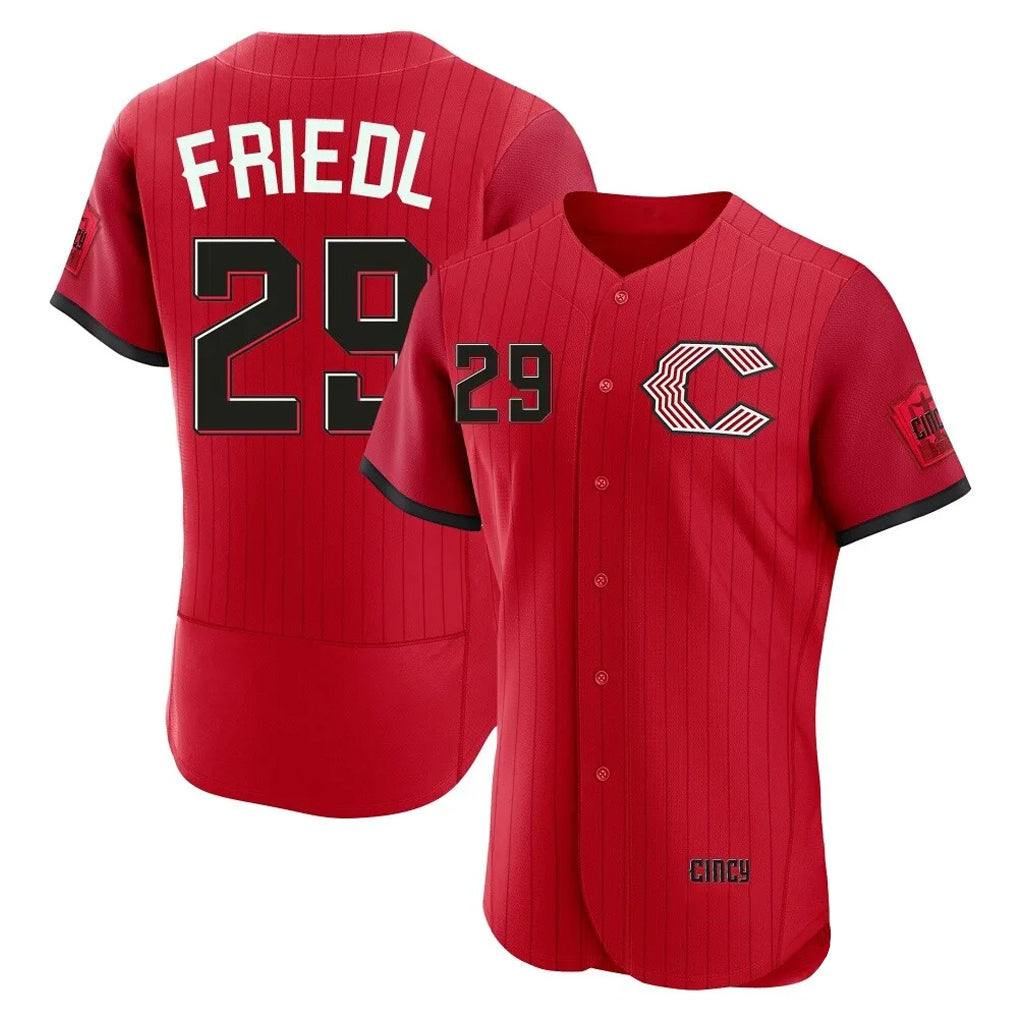 C.Reds #29 TJ Friedl Player Red 2026 City Connect Limited Elite Home Gdoa Stitched Jerseys