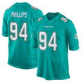 M.Dolphins #94 Jordan Phillips Player Aqua Team Color Home Game Gdoa Stitched Jerseys