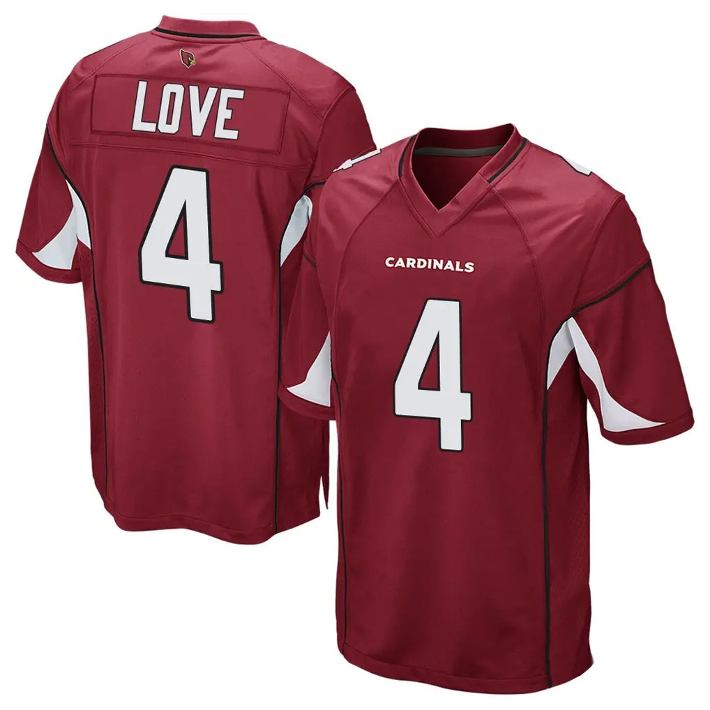 A.Cardinals #4 Jeremiyah Love Player Cardinal Home Game Gdoa Stitched Jerseys