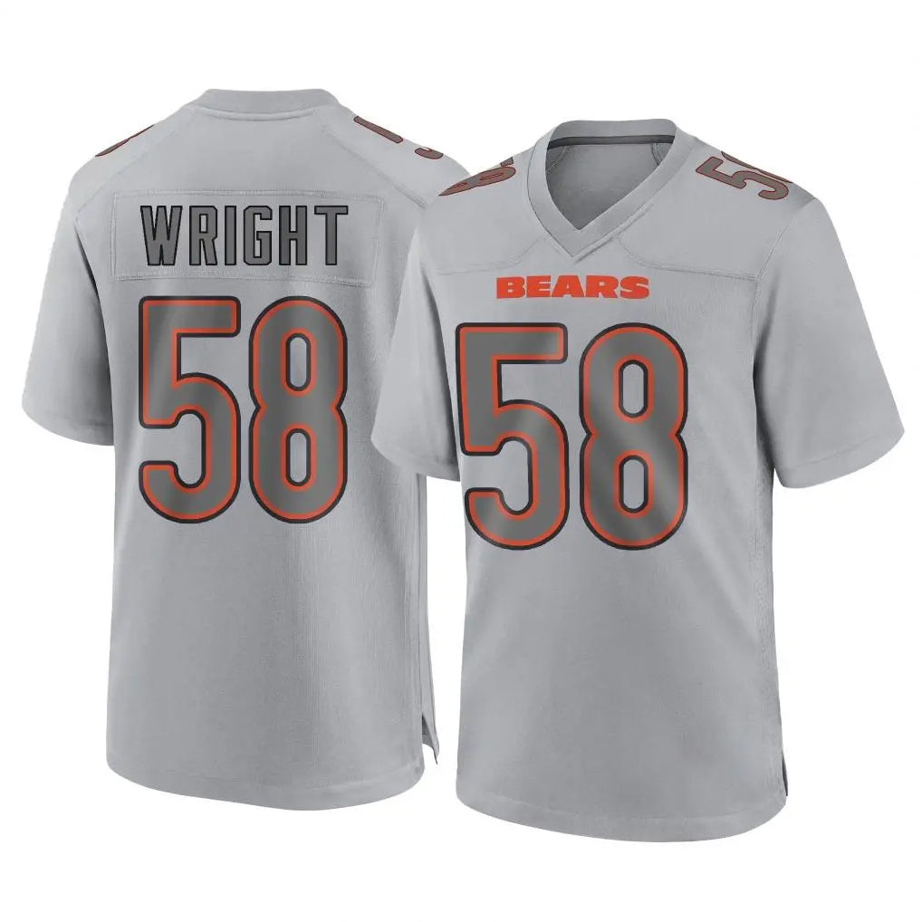C.Bears #58 Darnell Wright Player Gray Atmosphere Fashion Game Gdoa Stitched Jerseys
