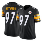 P.Steelers #97 Cameron Heyward Player Black Limited Vapor F.U.S.E. Home Game Gdoa Stitched Jerseys