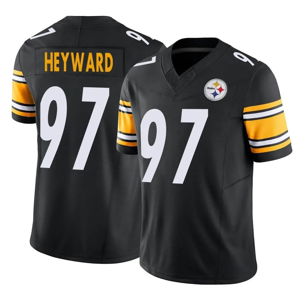 P.Steelers #97 Cameron Heyward Player Black Limited Vapor F.U.S.E. Home Game Gdoa Stitched Jerseys