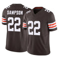 C.Browns #22 Dylan Sampson Player Brown Vapor F.U.S.E. Limited Home Game Gdoa Stitched Jerseys