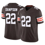 C.Browns #22 Dylan Sampson Player Brown Vapor F.U.S.E. Limited Home Game Gdoa Stitched Jerseys