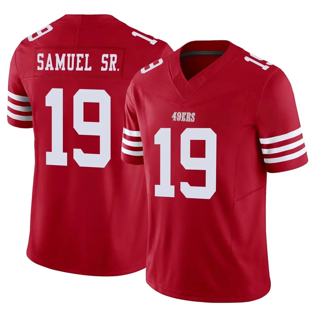 SF.49ers #19 Deebo Samuel Sr. Player Red Limited Vapor F.U.S.E. Home Game Gdoa Stitched Jerseys