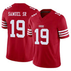 SF.49ers #19 Deebo Samuel Sr. Player Red Limited Vapor F.U.S.E. Home Game Gdoa Stitched Jerseys