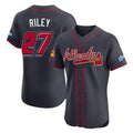 A.Braves #27 Austin Riley Player Navy 2025 Speedway Classic Limited Elite Home Game Gdoa Stitched Jerseys
