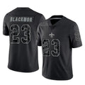 NO.Saints #23 Julian Blackmon Player Black Limited Reflective Home Game Gdoa Stitched Jerseys
