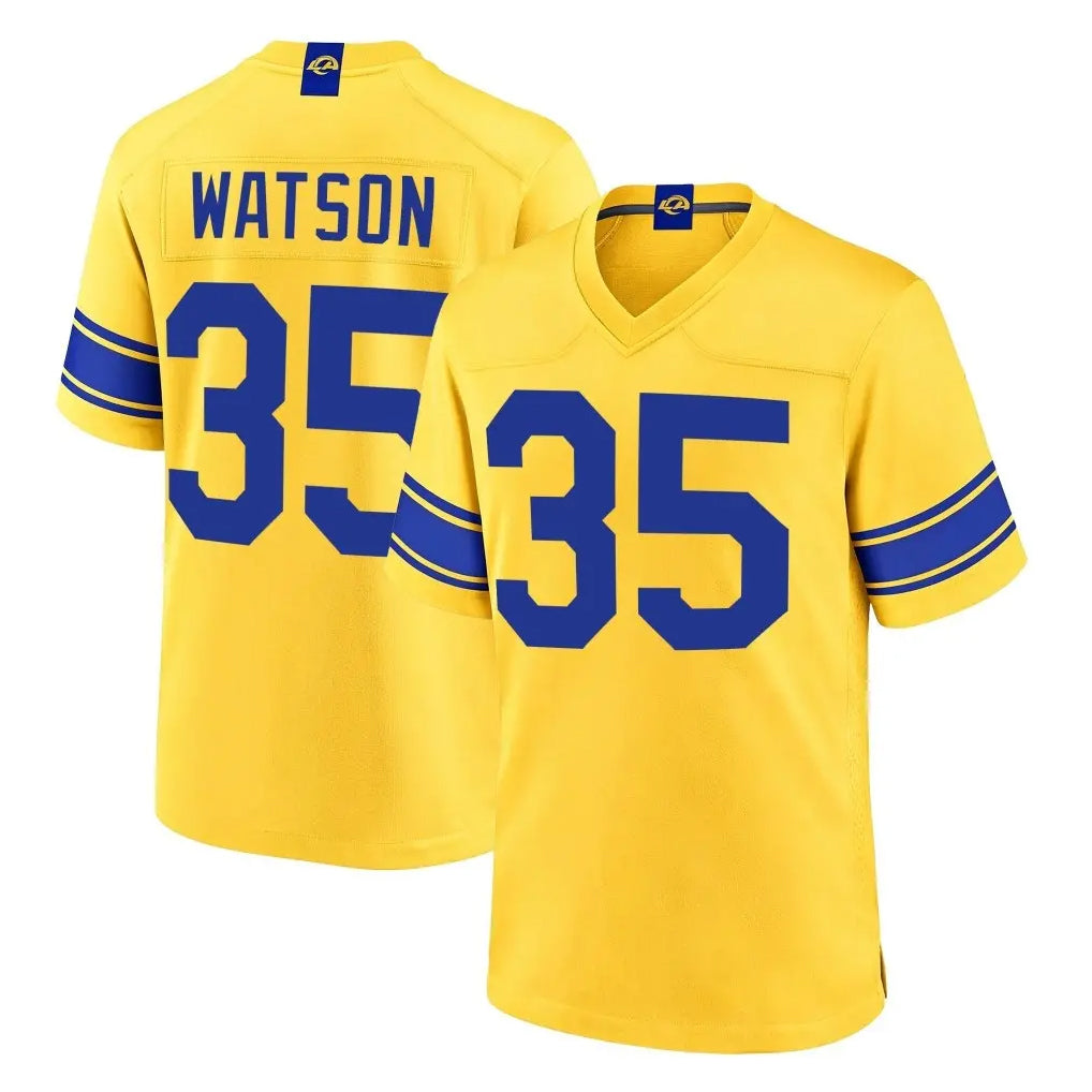 LA.Rams #35 Jaylen Watson Player Gold Classic Sol Home Game Gdoa Stitched Jerseys