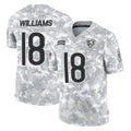 C.Bears #18 Caleb Williams Player Arctic Camo Salute to Service Limited Gdoa Stitched Jerseys