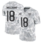 C.Bears #18 Caleb Williams Player Arctic Camo Salute to Service Limited Gdoa Stitched Jerseys