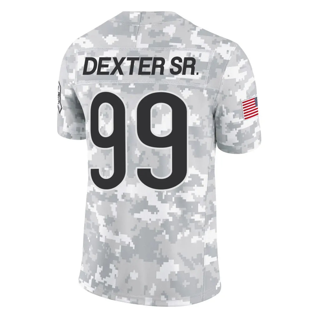 C.Bears #99 Gervon Dexter Sr. Player Arctic Camo Salute to Service Limited Gdoa Stitched Jerseys