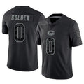 GB.Packers #0 Matthew Golden Player Black Reflective Limited Home Game Gdoa Stitched Jerseys