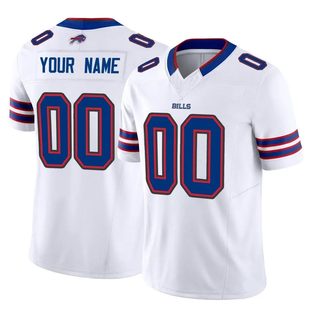 Custom B.Bills White Vapor F.U.S.E. Limited Home Game Any Name & Numbers Gdoa Stitched Jerseys