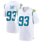 LA.Chargers #93 Teair Tart Player White Home Game Gdoa Stitched Jerseys