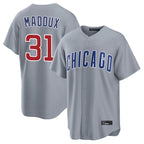 C.Cubs #31 Greg Maddux Player Gray Home Game Gdoa Stitched Jerseys