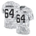 SF.49ers #64 Jake Brendel Player Arctic Camo Limited Salute To Service Home Game Gdoa Stitched Jerseys