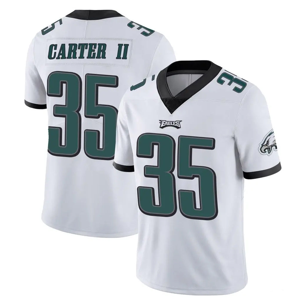 P.Eagles #35 Michael Carter II Player White Limited Vapor Untouchable Home Game Gdoa Stitched Jerseys
