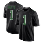 P.Eagles #1 Jalen Hurts Player Carbon Green Fashion Home Game Gdoa Stitched Jerseys