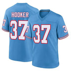 T.Titans #37 Amani Hooker Player Light Blue Oilers Throwback Home Game Gdoa Stitched Jerseys