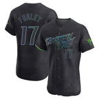 T.Bay Rays #17 Jake Fraley Player Black City Connect Home Limited Elite Fdoa Stitched Jerseys