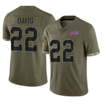 B.Bills #22 Ray Davis Player Salute To Service Olive Gdoa Stitched Jerseys