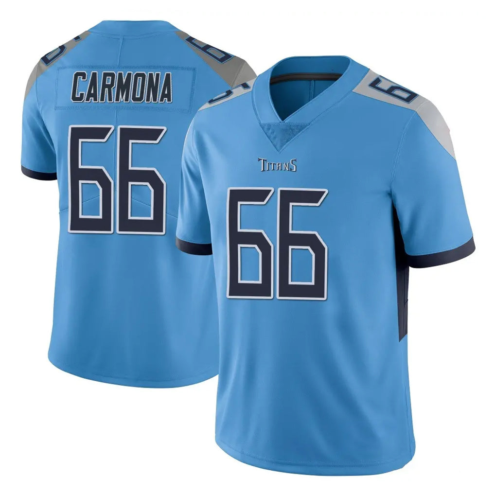 T.Titans #66 Fernando Carmona Jr. Player Light Blue Limited Vapor Untouchable Home Game Gdoa Stitched Jerseys