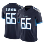 T.Titans #66 Fernando Carmona Jr. Player Navy Limited Vapor F.U.S.E. Home Game Gdoa Stitched Jerseys