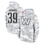W.Commanders #39 Jeremy Reaves Player Arctic Camo Limited Salute to Service Pullover Hoodies Game Gdoa Stitched Jerseys