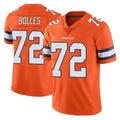 D.Broncos #72 Garett Bolles Player Orange Vapor Untouchable Limited Home Game Gdoa Stitched Jerseys